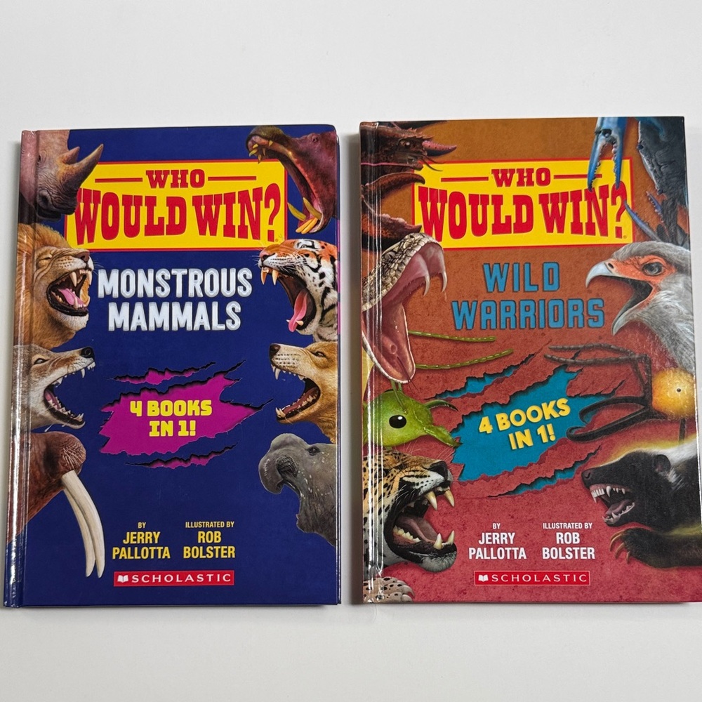 Scholastic Who Would Win? Monstrous Mammals & Wild Warriors Book Set